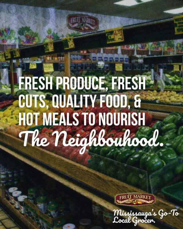 Your neighbourhood's best-kept secret is officially on Instagram 👋🏾

We're Burnhamthorpe Fruit Market — your go-to local grocer on Dixie Rd. in Mississauga, and we've been feeding this community since the 1970s.

Fresh produce 🥦 
A full butcher shop 🥩
Deli counter 🧀 
Hot takeout meals 🍱
Local & imported groceries under one roof

We don't just sell groceries. we listen to what this neighbourhood needs and we show up for it — every single day, 7am to 9pm.

If you've already shopped with us: welcome to our page, we're so glad you're here.

If you haven't visited yet: drop by! We have a feeling you'll feel like family pretty quickly. 

📍 3647 Dixie Rd, Mississauga
🕖 Mon–Fri: 7AM–9PM | Sat: 7AM–7PM | Sun: 7AM–6:30PM

👇🏾 Drop a 🍎 in the comments if you've ever shopped with us!

#BurnhamthorpeFruitMarket #ShopLocal #SupportLocal #Mississauga #GroceryStore
