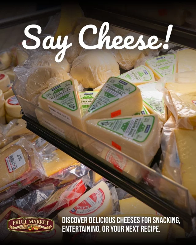 There's no such thing as too much cheese. 🧀❤️

Whether you're building the ultimate charcuterie board, adding the finishing touch to your favourite recipe, or simply grabbing a snack you'll actually look forward to, our cheese selection has something for every taste.

🧀 Everyday favourites
🧀 Specialty cheeses from around the world
🧀 Perfect for entertaining, cooking, or enjoying on their own

Stop by and discover your next favourite cheese—you might leave with more than you planned. 😉

📍 Burnhamthorpe Fruit Market | 3647 Dixie Rd, Mississauga
🕖 Mon–Fri: 7:30 AM–9 PM | Weekends: Until 6:30 PM

👇 What's one cheese you can never say no to?

#BurnhamthorpeFruitMarket #CheeseLover #ShopLocal #Mississauga #CharcuterieBoard