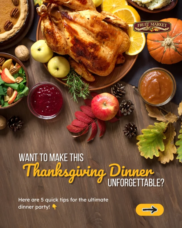 Hosting Thanksgiving dinner this year? We got you! 💛🍂

Planning a holiday feast doesn't have to be overwhelming. Swipe through for 5 quick tips to help you build a balanced, stress-free menu that your guests will be talking about all weekend!

From farm-fresh seasonal produce 🍎🥦 to premium butcher cuts and turkeys 🥩, we’ve got everything you need to make your Thanksgiving table complete.

📍 Pop by for all your feast essentials: 3647 Dixie Rd, Mississauga
🗺️ Need directions? Click the link in our bio!

#BurnhamthorpeFruitMarket #Mississauga #ShopLocalMississauga
